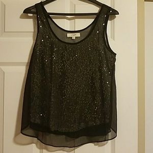 Gorgeous Size small Sequin & sheer tank